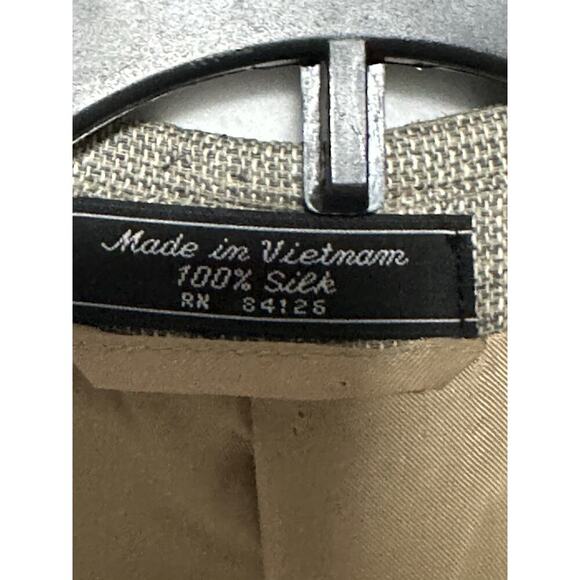 100% Silk Men's Woven Blazer Jacket Statements NWT Size 50 - Picture 3 of 8